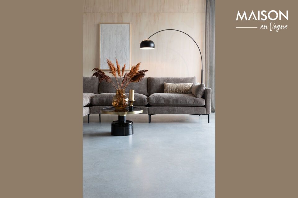 Made from sturdy iron, it features a deep black color that blends easily with other furniture