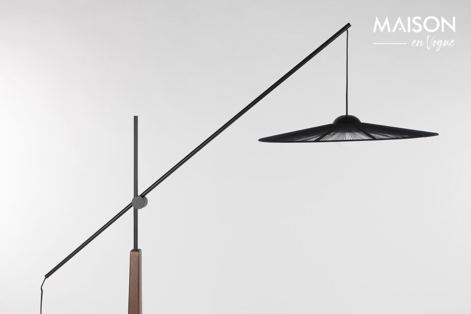 Suspended delicately above its light source