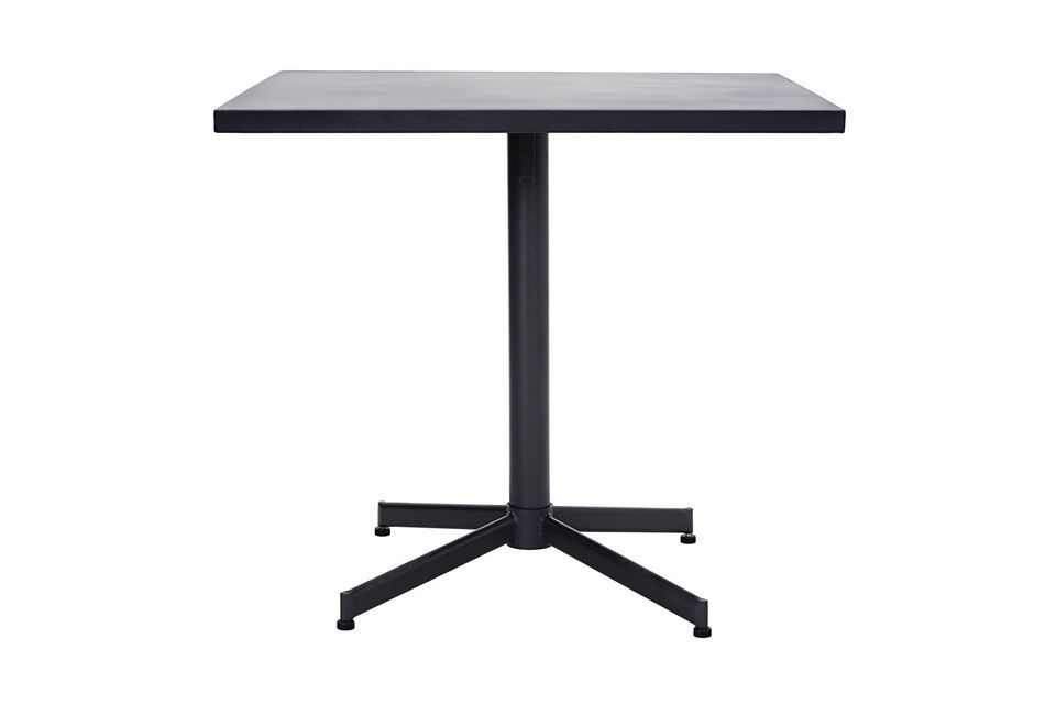 Black iron square dining table Helo House Doctor