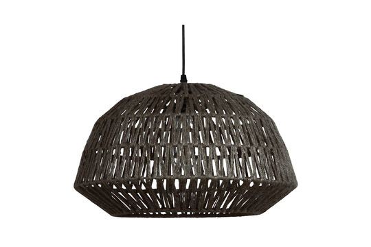 Black jute lamp suspension Kace Clipped