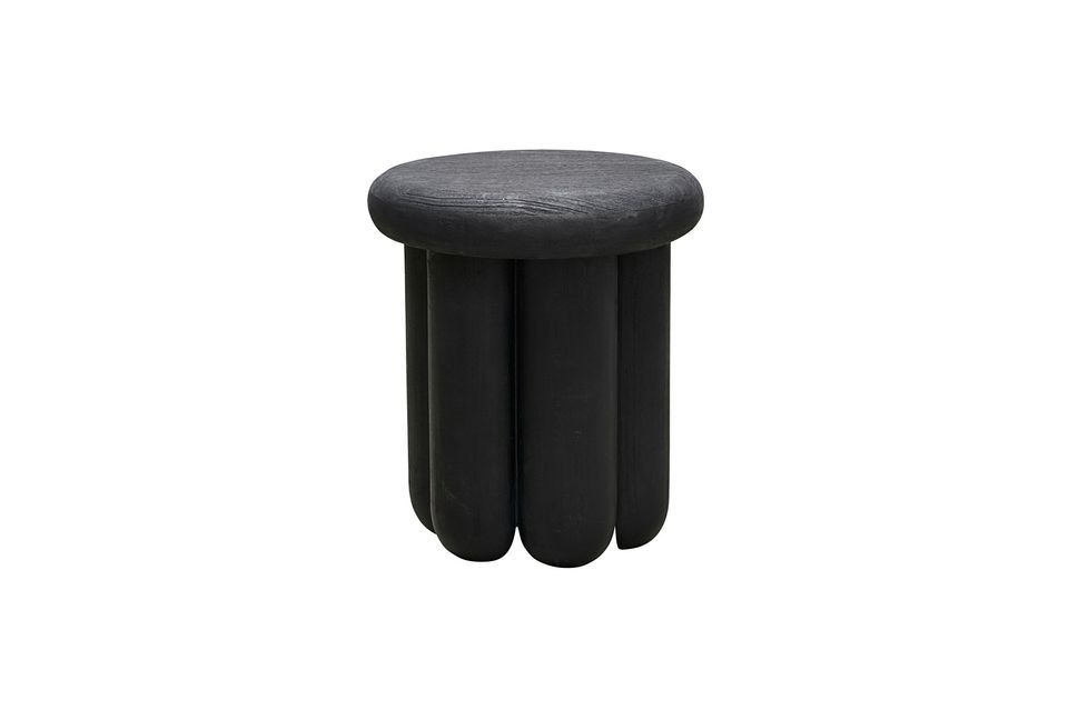 Black mango wood side table Phant - 2