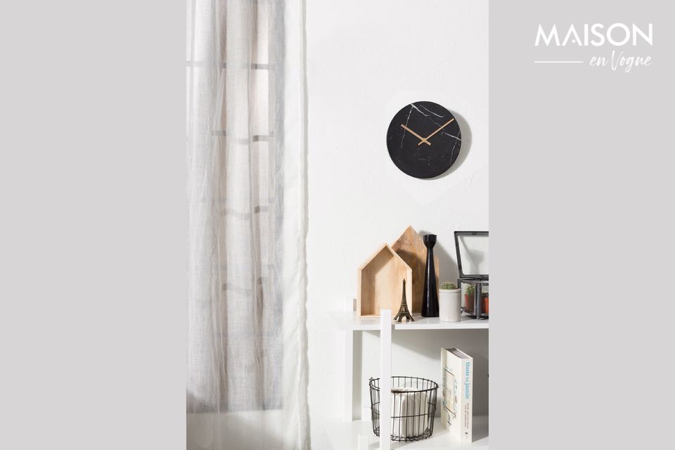Black Marble Time Clock Zuiver