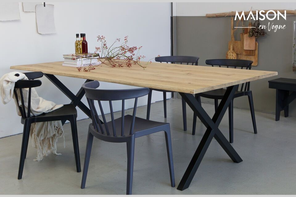 Tablo table base, black steel, contemporary design