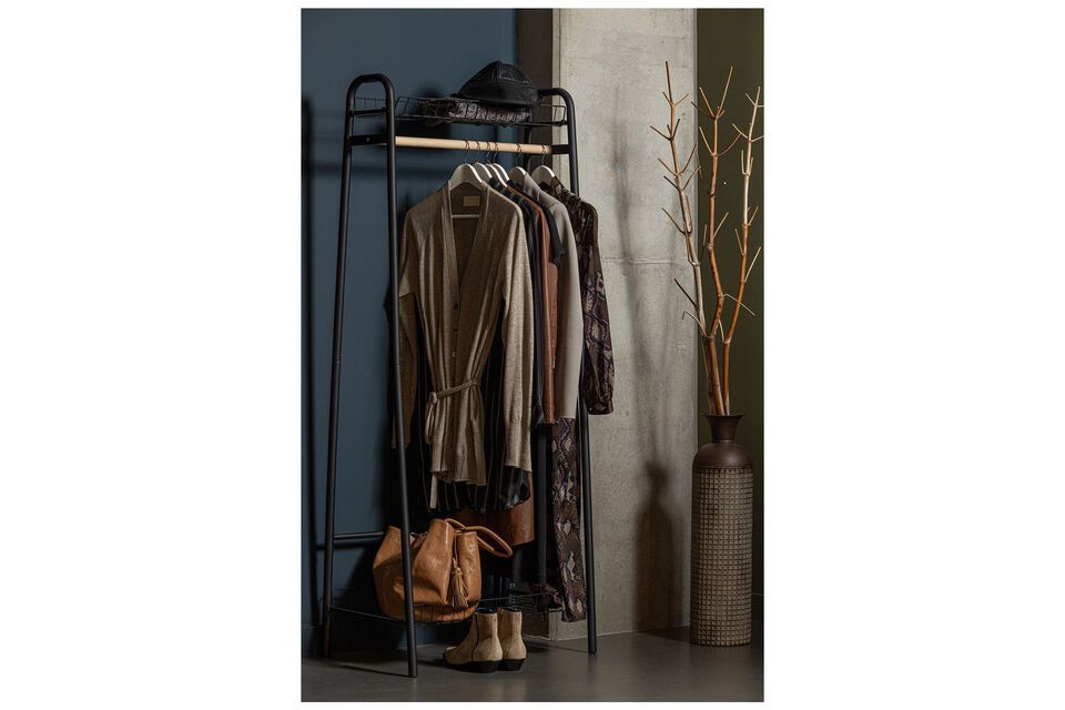 Jovi black metal clothes rack, practical and sleek