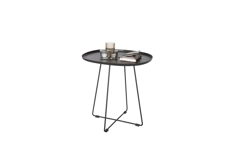 Black metal coffee table Otis, a contemporary design