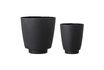 Miniature Black metal flowerpots Ilion 1