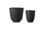 Miniature Black metal flowerpots Ilion Clipped