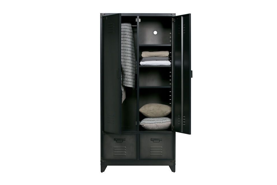 Elegant and practical storage in black steel