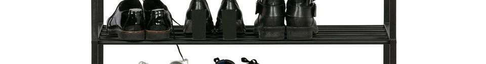 Material Details Black metal shelf Ferro