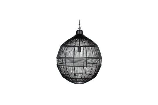 Black metal suspension lamp Enes Clipped