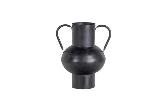 Black metal vase Vere