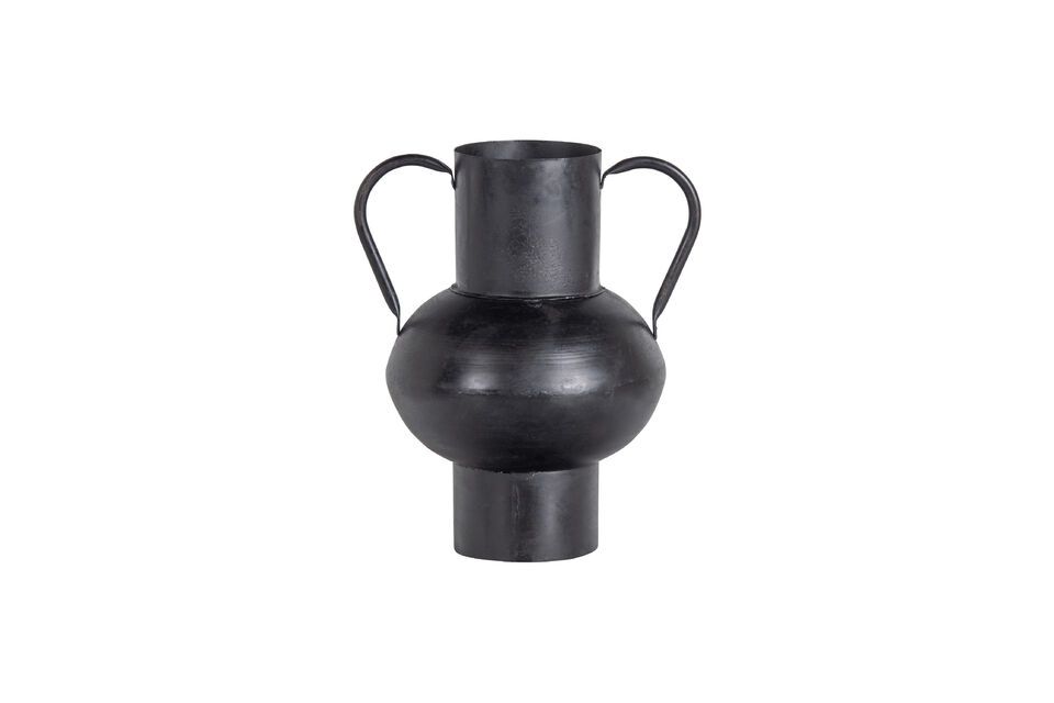 Black metal vase Vere Woood