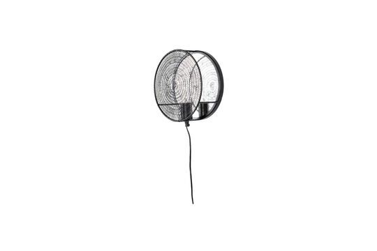 Black metal wall lamp Lea