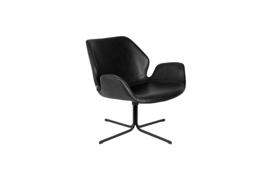 Black Nikki Lounge Chair Clipped