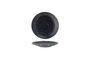 Miniature Black porcelain plate 24 cm Yoko Clipped