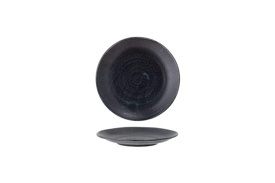 Black porcelain plate 24 cm Yoko Bloomingville