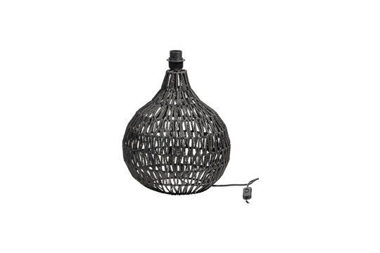 Black rattan lamp Macy Clipped