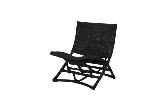 Black Rattan Lounge Chair Baz Clipped