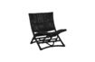 Miniature Black Rattan Lounge Chair Baz 4