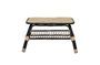 Miniature Black rattan side table Loue Clipped