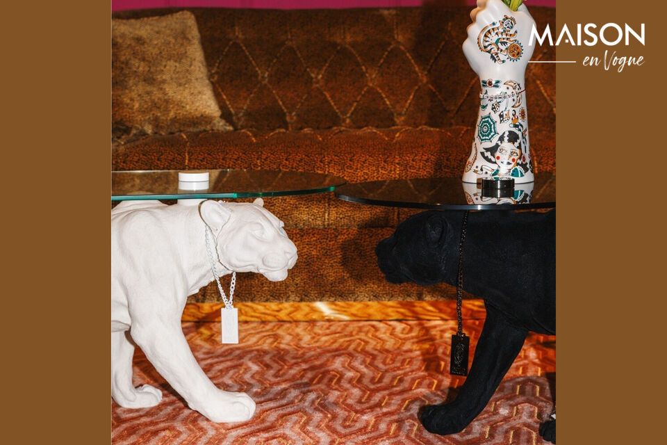 The Dope As Hell black resin coffee table is more than just a piece of furniture; it becomes a
