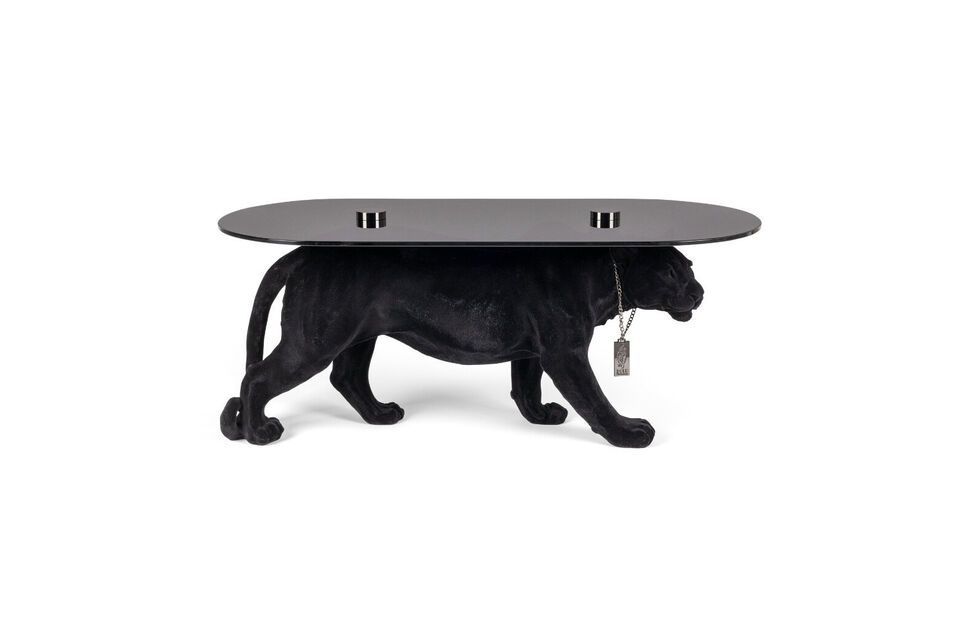 Black resin coffee table Dope As Hell Bold Monkey
