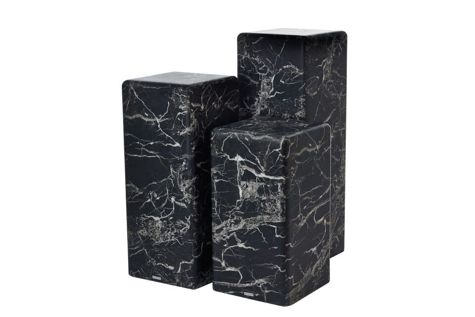 Black tificial marble resin base, practical and luxurious