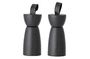 Miniature Black salt and pepper mill Hanif Clipped