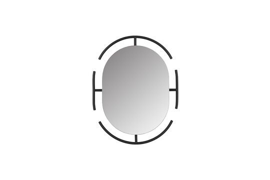 Black steel mirror Emma