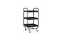 Miniature Black steel trolley Roll Clipped