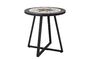 Miniature Black stone side table Inaz Clipped