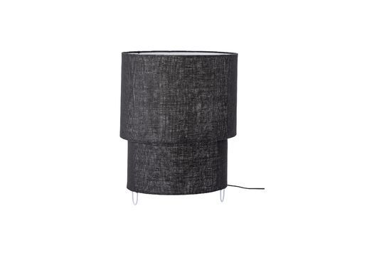 Black table lamp in linen Zalt Clipped