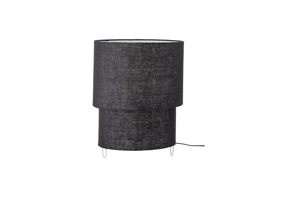 Black table lamp in linen Zalt Bloomingville