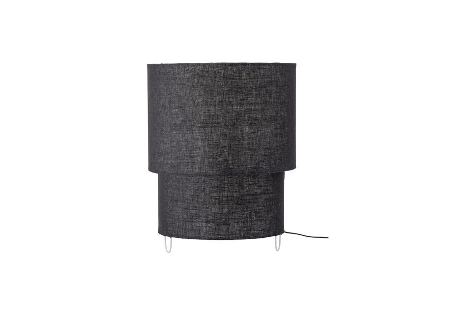 The Zalt table lamp from Bloomingville is a beautiful black linen lamp