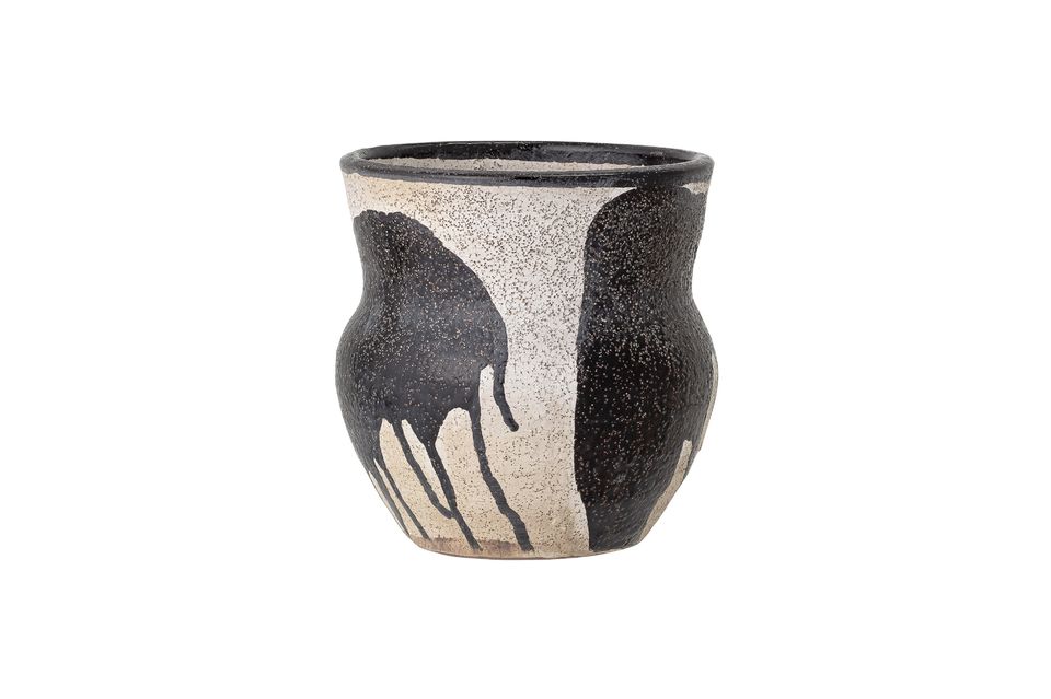 Black terracotta flower pot Nala - 6