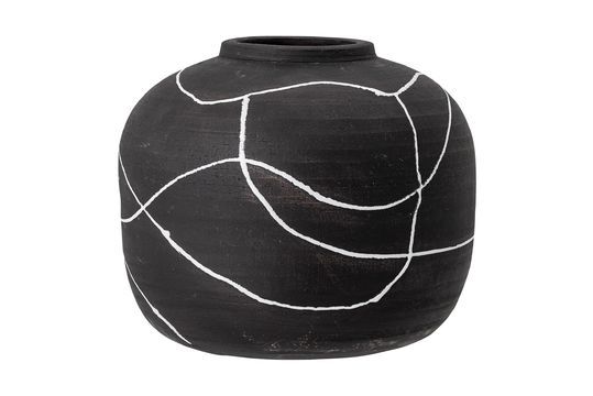 Black terracotta vase to decorate Niza Clipped