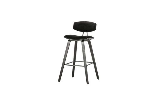 Black velvet bar stool Senn Clipped