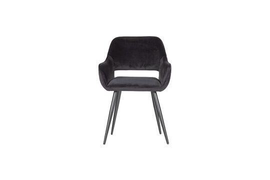 Black velvet chair Jelle Clipped