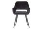 Miniature Black velvet chair Jelle Clipped