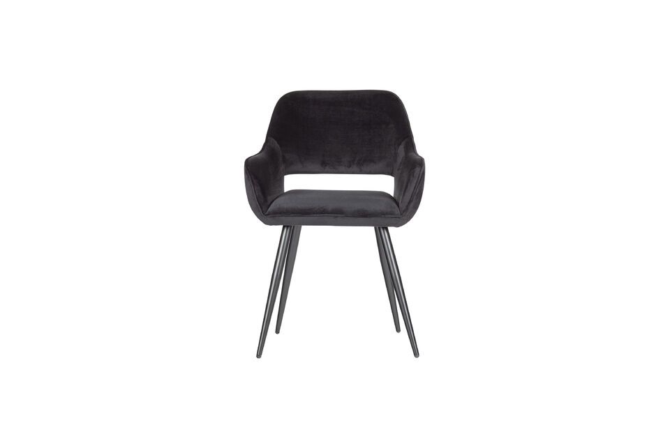 Black velvet chair Jelle Woood