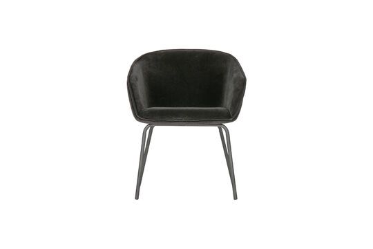 Black velvet chair Sien Clipped