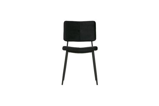 Black velvet polyester chair Kaat Clipped