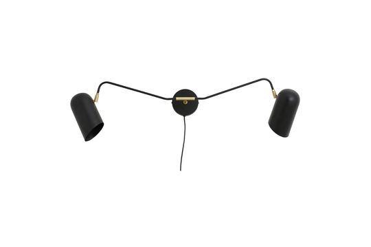 BLACK WALL LAMP WITH 2 ARTICULATED ARMS ERIS