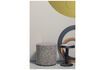 Miniature Black wood and grey marble side table Nanne 3