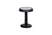 Miniature Black wood and grey marble side table Nanne 1