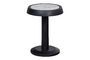 Miniature Black wood and grey marble side table Nanne Clipped