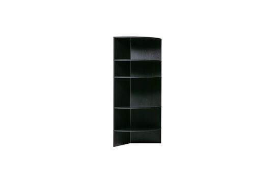 Black wood bookcase Trian Clipped