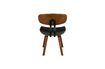 Miniature Black Wood brown and black chair 13