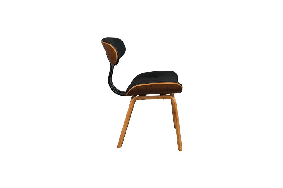 Black Wood brown and black chair - 13