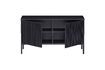 Miniature Black wood tv stand New 6